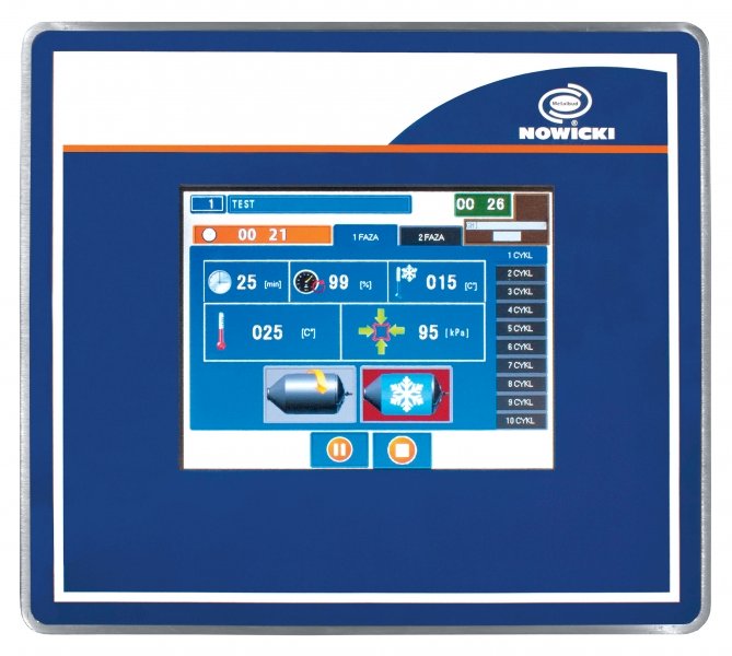 touch screen 7,5" control panel